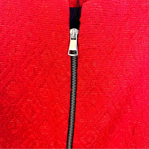 ZARA Women’s Long Line Blazer Size M Lipstick Red Minimalist Contemporary Chic - Picture 4 of 7